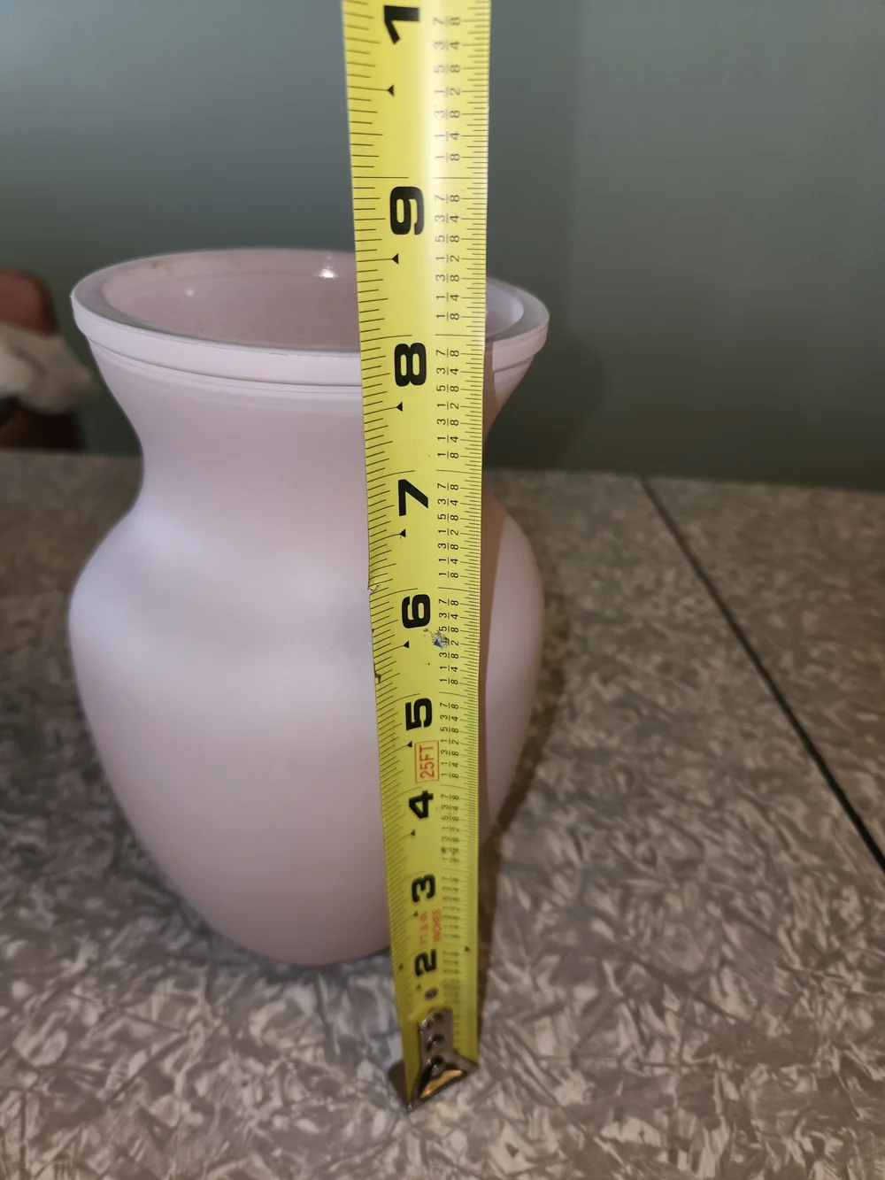 Source Unknown Soft Pink Curved Ceramic Vase Number 34 On Bottom